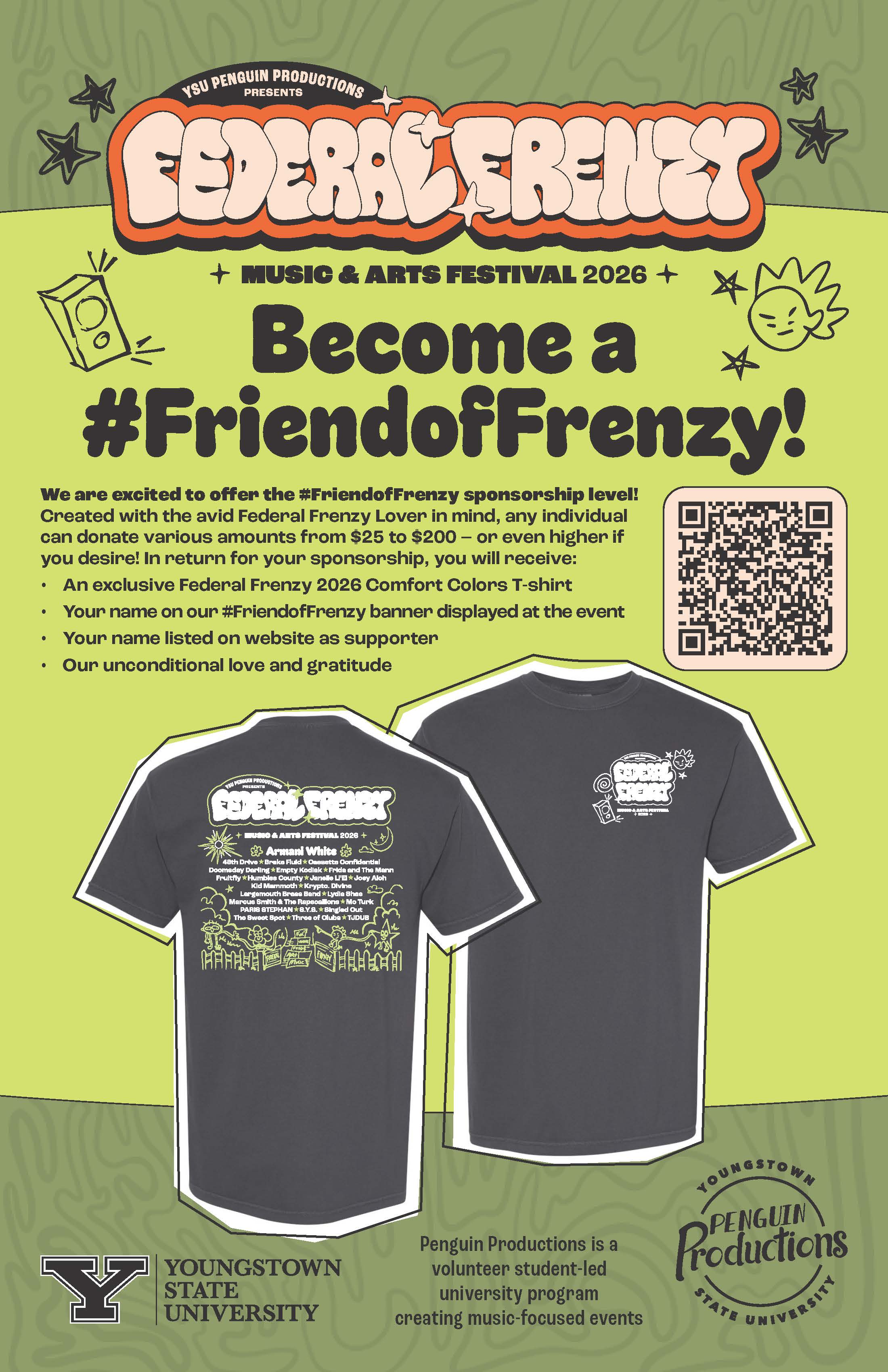 Friend of Frenzy marketing flyer